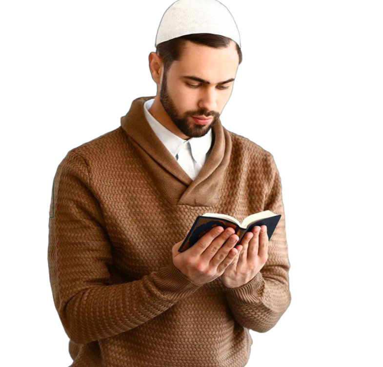 Scholar reading Quran